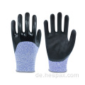 Hespax HPPE Anti Cut -Handschuhe sandige Nitrilhandschuhe